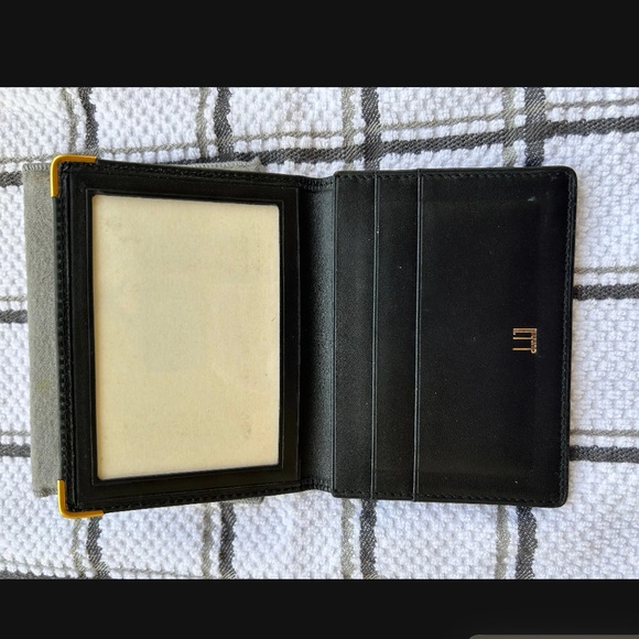 Dunhill Black Bifold Wallet with Gold Details - Picture 4 of 7